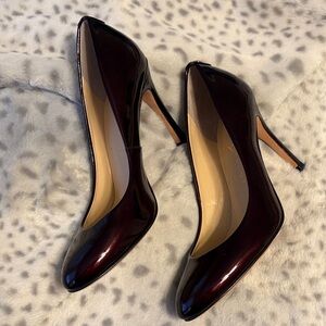 Ivanka Trump Patent Leather Burgundy Heels 7.5